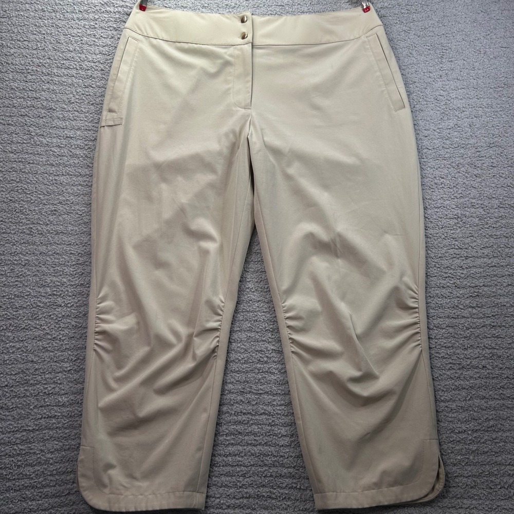 Zenergy Golf by Chico's Capri Pants Khaki Tan Size 0.5 Athleisure Preppy Classic